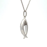 .17ct Cross Religious Pendant Sterling Silver 10KT Gold
