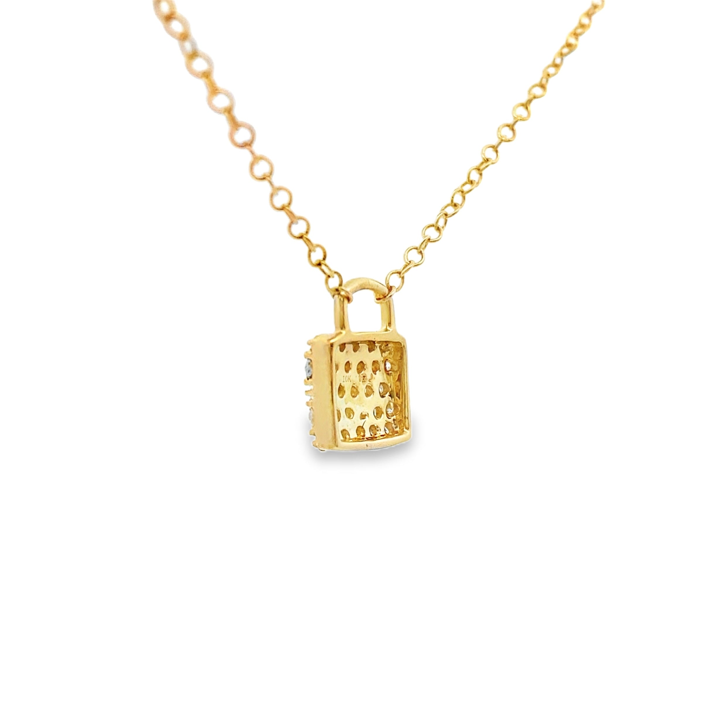 Natural .20ct Diamond Fashion Pendants 10KT Yellow Gold