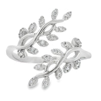 Natural .10ct Diamond Ring Sterling Silver