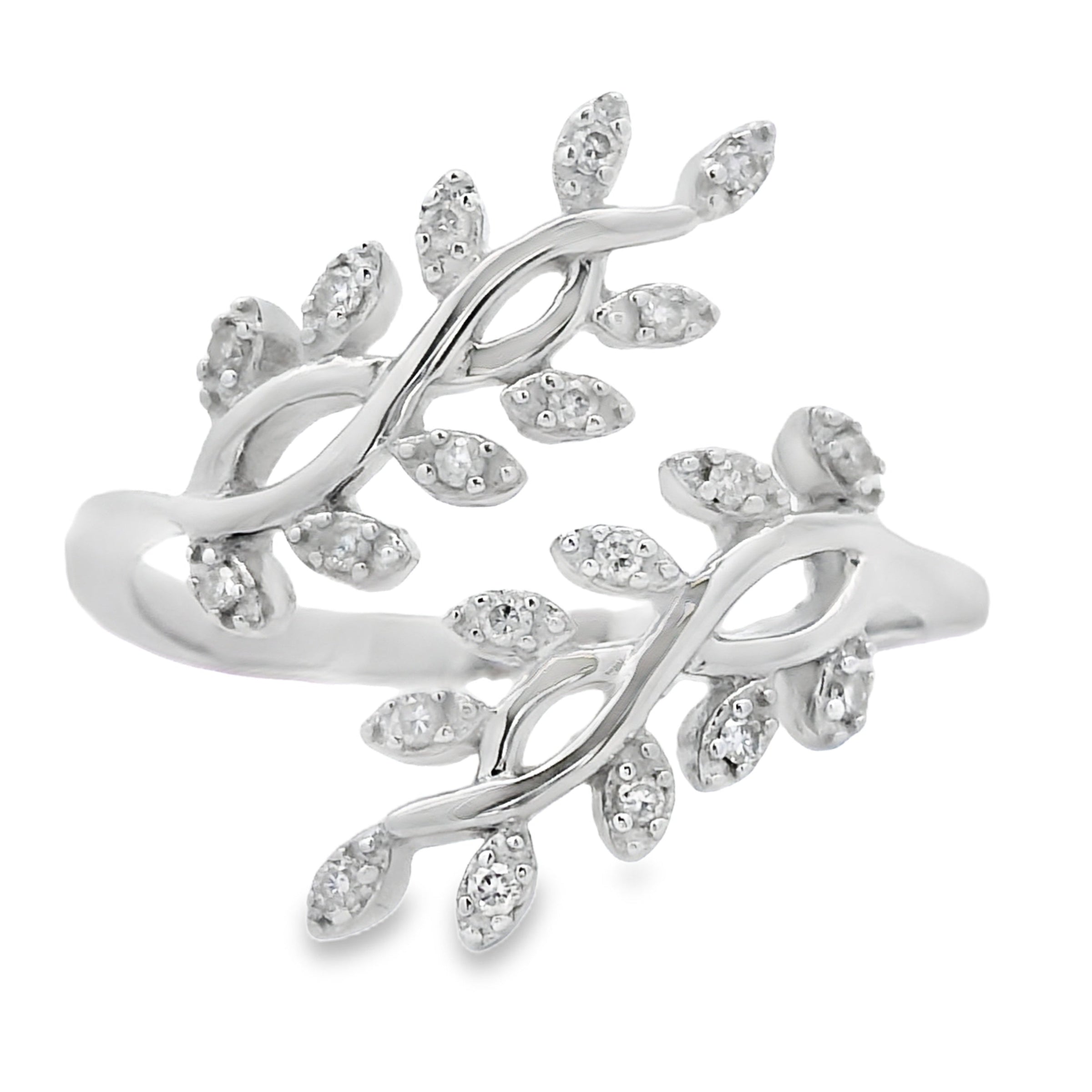 Natural .10ct Diamond Ring Sterling Silver