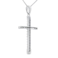 .21ct Diamond Cross Religious Pendant 14KT White Gold
