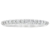 Natural .25ct Diamond Wedding Band Ring 14KT White Gold