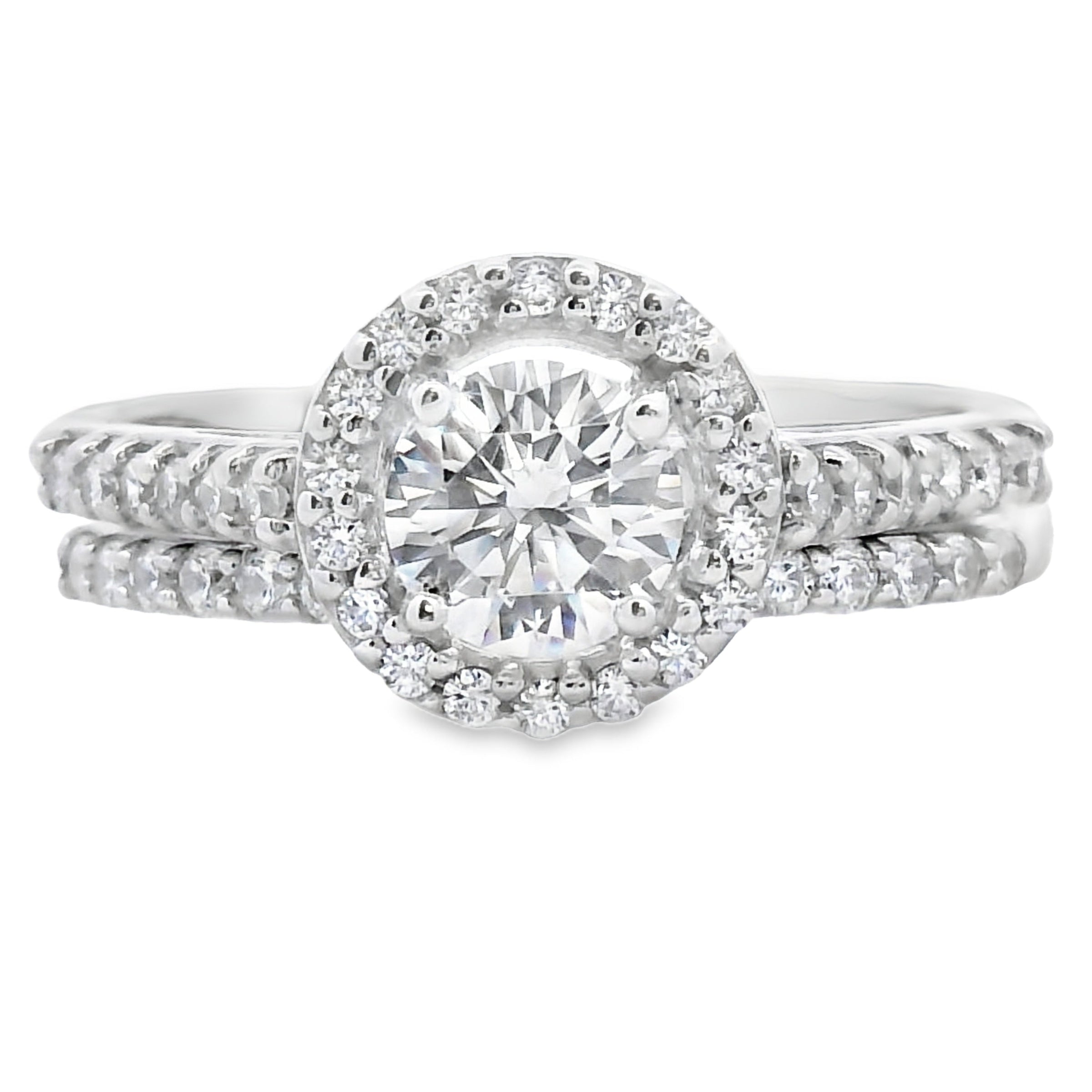 Genuine Cubic Zirconia CZ SS Bridal Sterling Silver