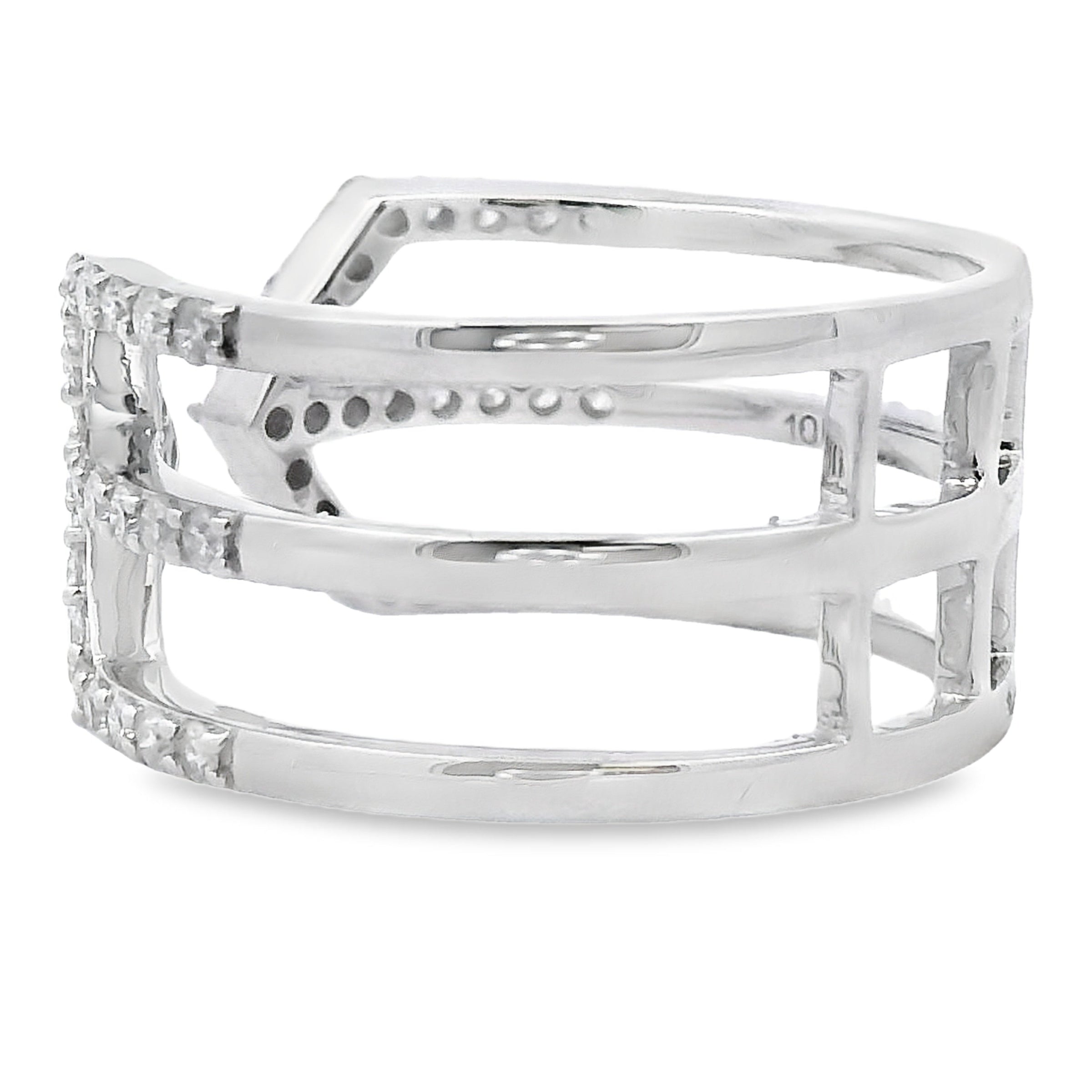 Genuine .50ct Diamond Ring 10KT White Gold