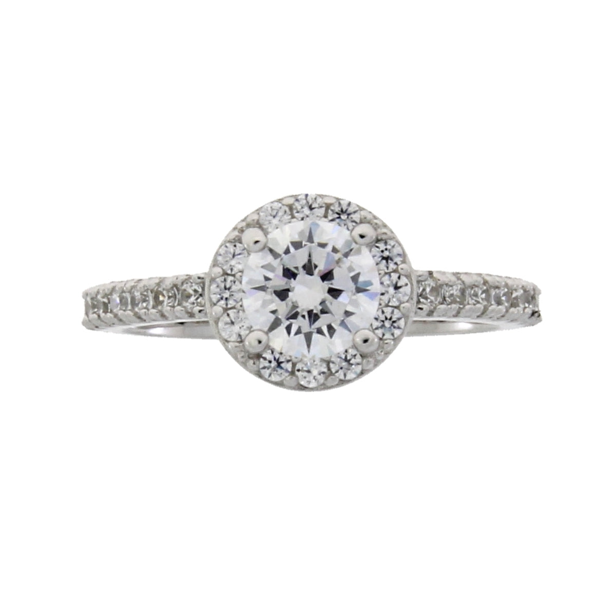 Natural Cubic Zirconium Ring Sterling Silver