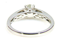Natural .50ct Diamond Eng Only 14KT White Gold