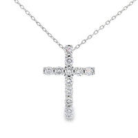 .35ct Diamond Cross Religious Pendant 14KT White Gold