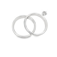 Diamond Engagement Ring Set Sterling Silver 14KT Gold