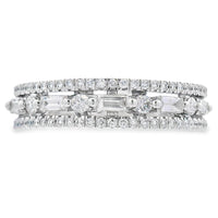 .50ct Diamond Fashion band rings 14KT White Gold
