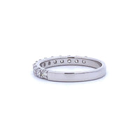 Natural .75ct Diamond Wedding Band Ring 14KT White Gold
