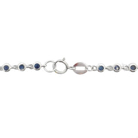 Natural .87ct Sapphire Diamond Bracelet 14KT White Gold