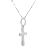 .05ct Diamond Cross Religious Pendant 14KT White Gold