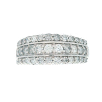 1.00ct Diamond Wedding Band Ring 10KT White Gold