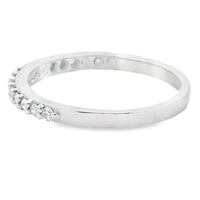 Natural .25ct Diamond Wedding Band Ring 14KT White Gold
