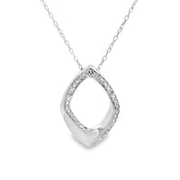 Genuine .02ct Diamond Fashion Pendants Sterling Silver