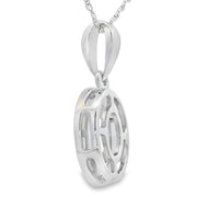 Rose Quartz Diamond Fashion Pendants 10KT White Gold