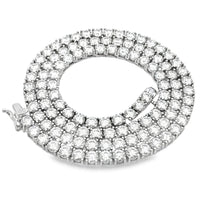 39.98ct Moissanite Tennis Necklace Sterling Silver