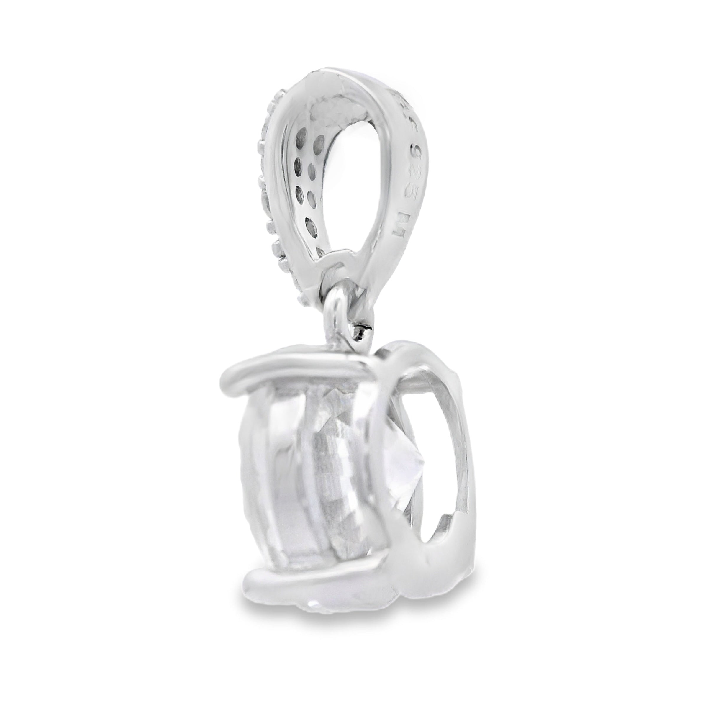 Genuine 2.00ct Moissanite Pendant Sterling Silver