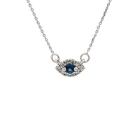 .14ct Sapphire Diamond Fashion Pendants 14KT White Gold