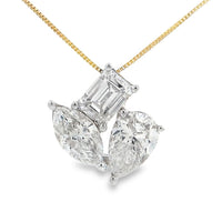 Lab Grown Diamond Fashion Pendants 14KT Yellow Gold