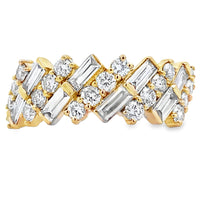 Lab Grown Diamond Fashion band rings 14KT Yellow Gold