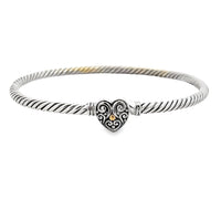 Bangle Bracelet Sterling Silver 18KT Gold