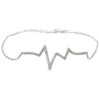 Natural .10ct Diamond Bracelet 14KT White Gold