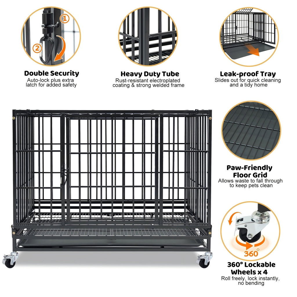 37" Stackable Heavy Duty Dog Kennel 371D04