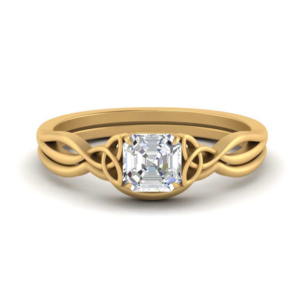 Infinity Celtic Solitaire Wedding Set