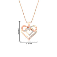 Diamond Accent Double Heart Infinity Pendant Necklace