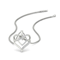 Diamond Accent Double Heart Infinity Pendant Necklace
