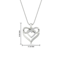 Diamond Accent Double Heart Infinity Pendant Necklace