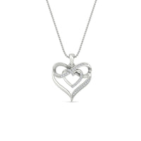 Diamond Accent Double Heart Infinity Pendant Necklace