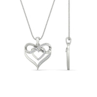 Diamond Accent Double Heart Infinity Pendant Necklace