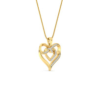 Diamond Accent Double Heart Infinity Pendant Necklace