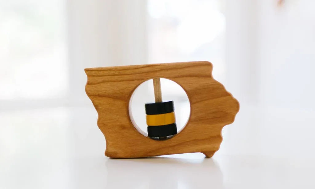 Iowa State Wooden Baby Rattle™ - BIG FRENCHIES