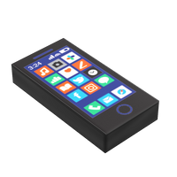 Mobile Phone - B3 Customs Printed 1x2 Tile made using LEGO parts