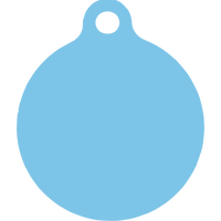 Island Floral Blue HD Dog ID Tag