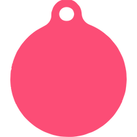 Island Floral Pink HD Dog ID Tag
