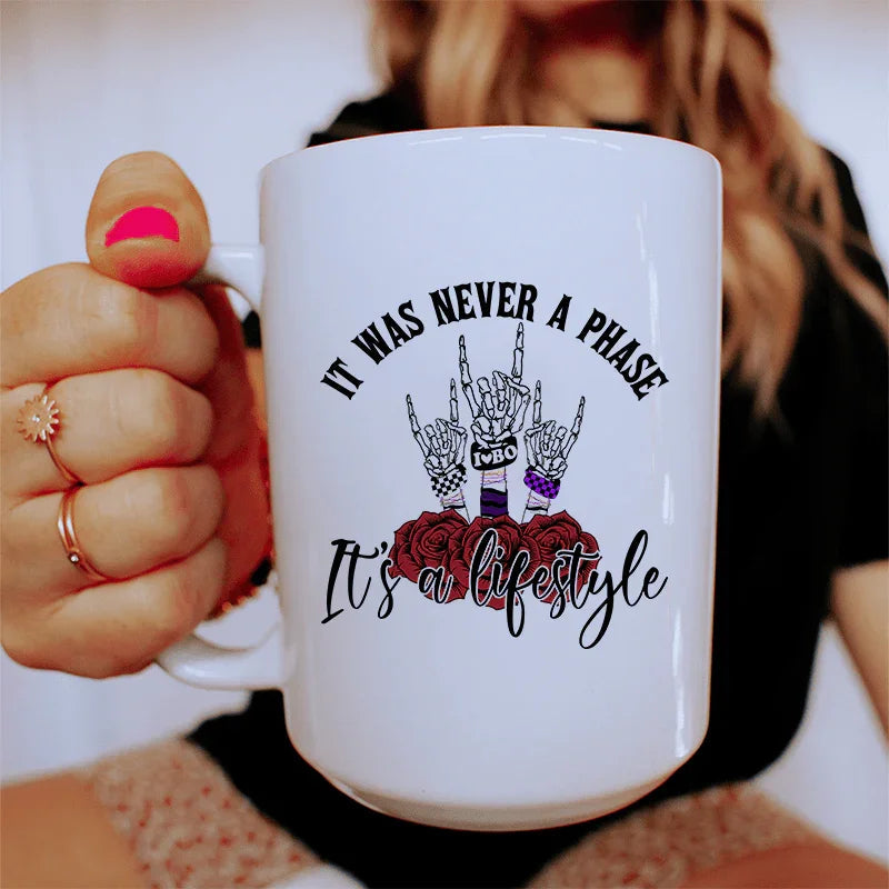 It Was Never A Phase Emo Ceramic Mug 15 oz