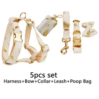 Personalized Ivory Gold Leaf Velvet Classic Set