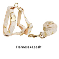 Personalized Ivory Gold Leaf Velvet Classic Set