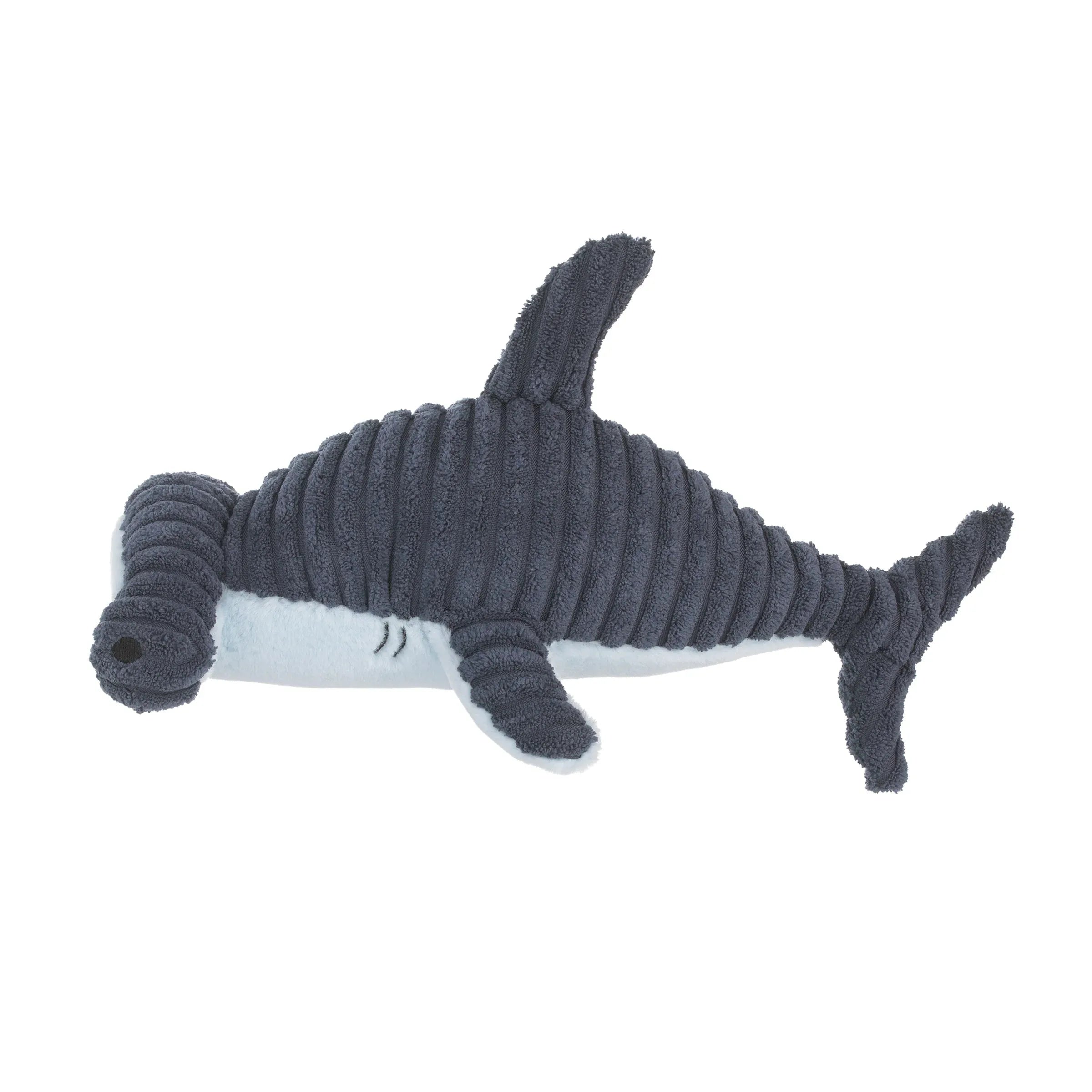 Explore Dream Discover Navy, and Light Blue Hammerhead Shark Shaped Plush Stuffed Animal - BIG FRENCHIES