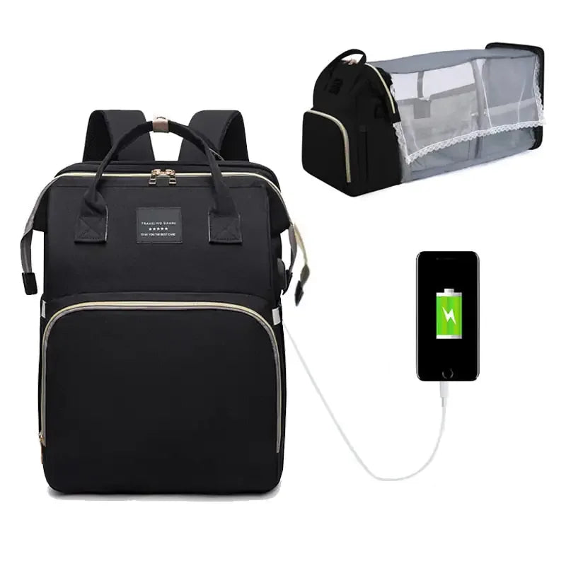 Baby Diaper Bag - Foldable Baby Bed - # BAGEG11610003 - BIG FRENCHIES