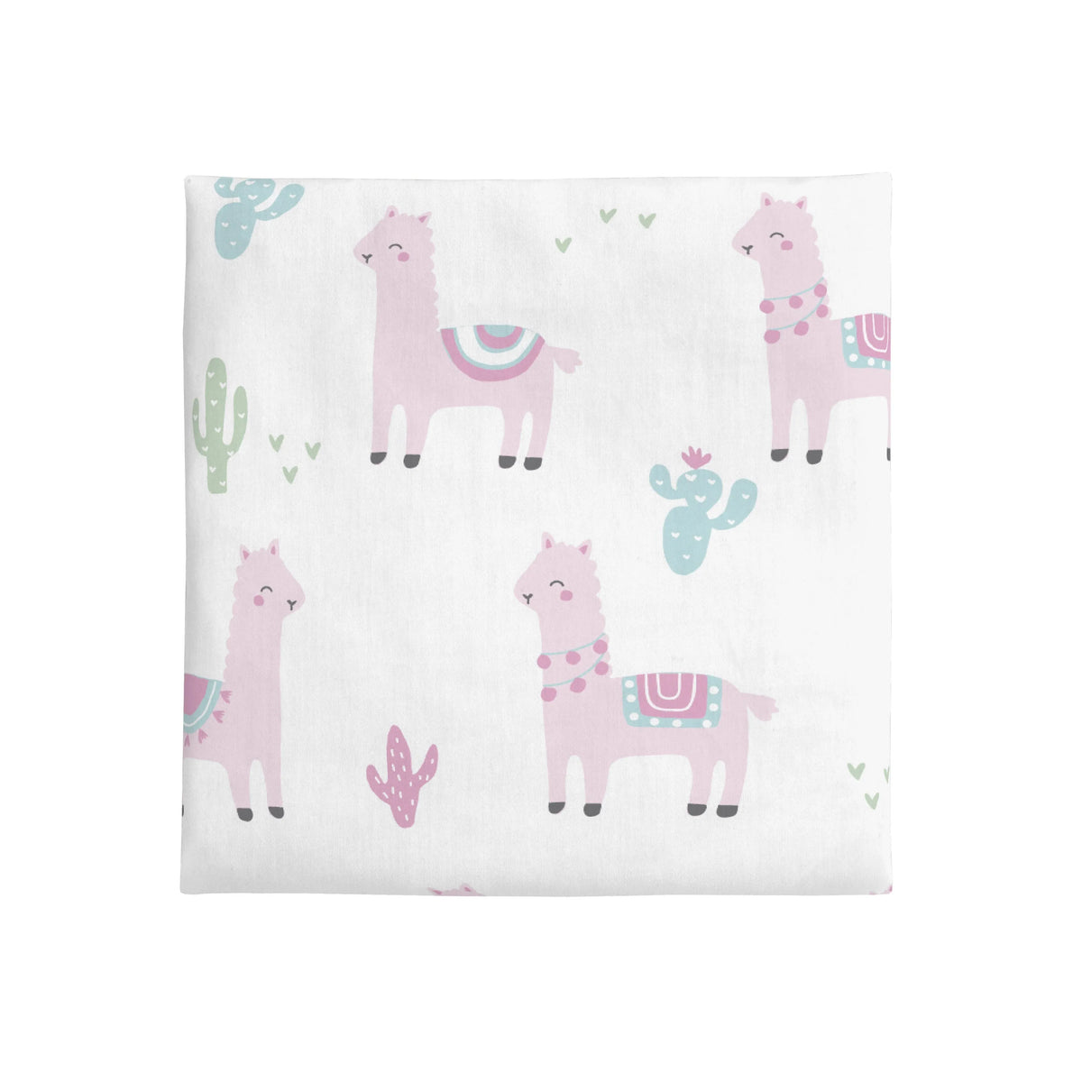 NoJo Super Soft Pink Llama Nursery Mini Crib Fitted Sheet - BIG FRENCHIES