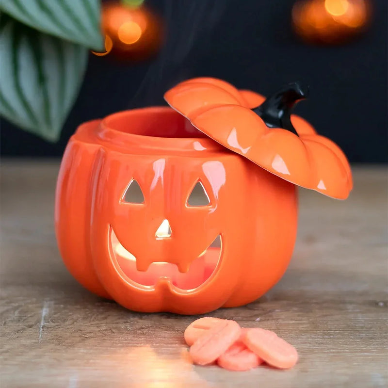 Orange Halloween Jack-O-Lantern Oil Burner - BIG FRENCHIES