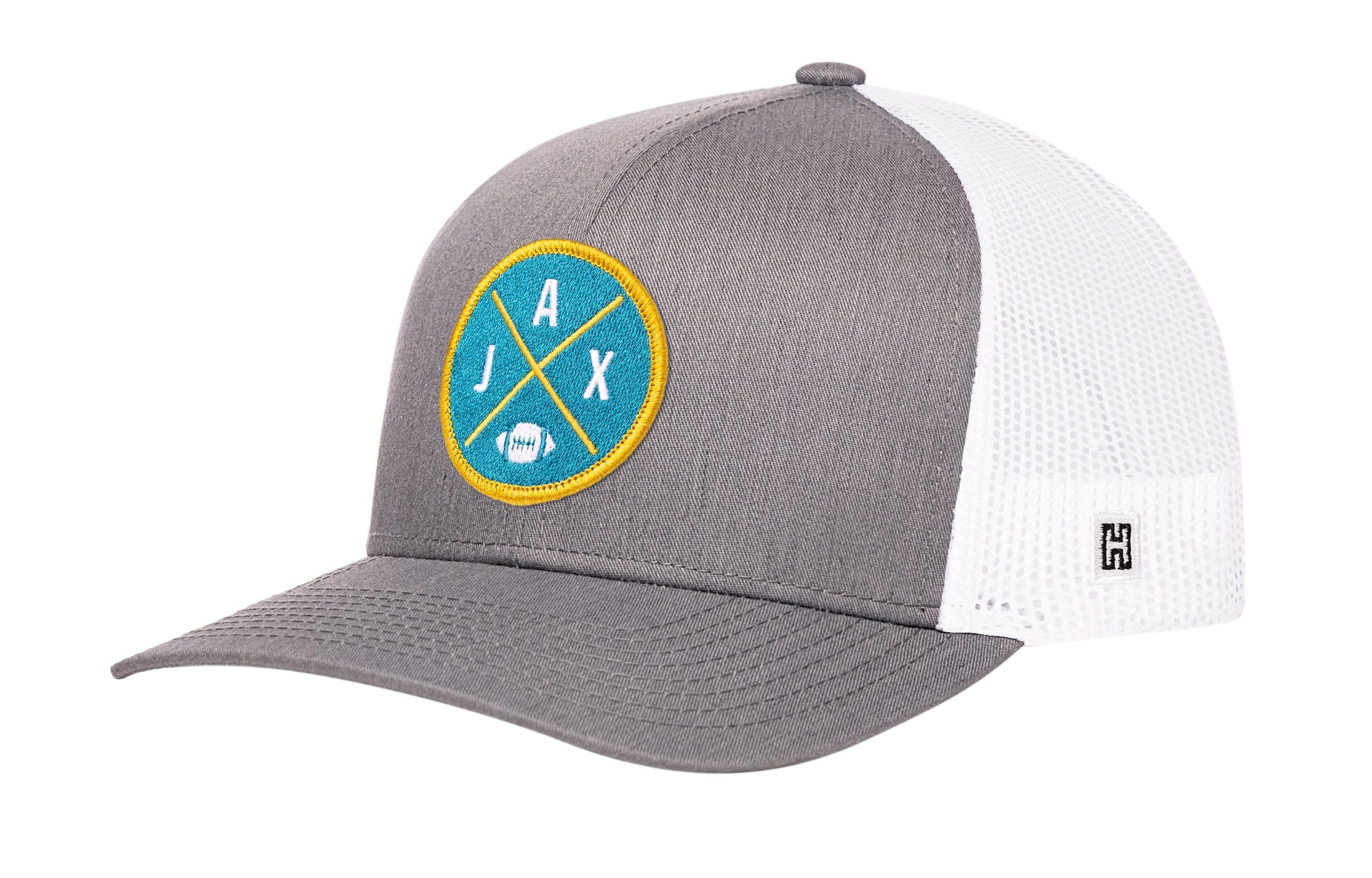 Jacksonville Trucker Hat  |  Black JAX X Football Snapback