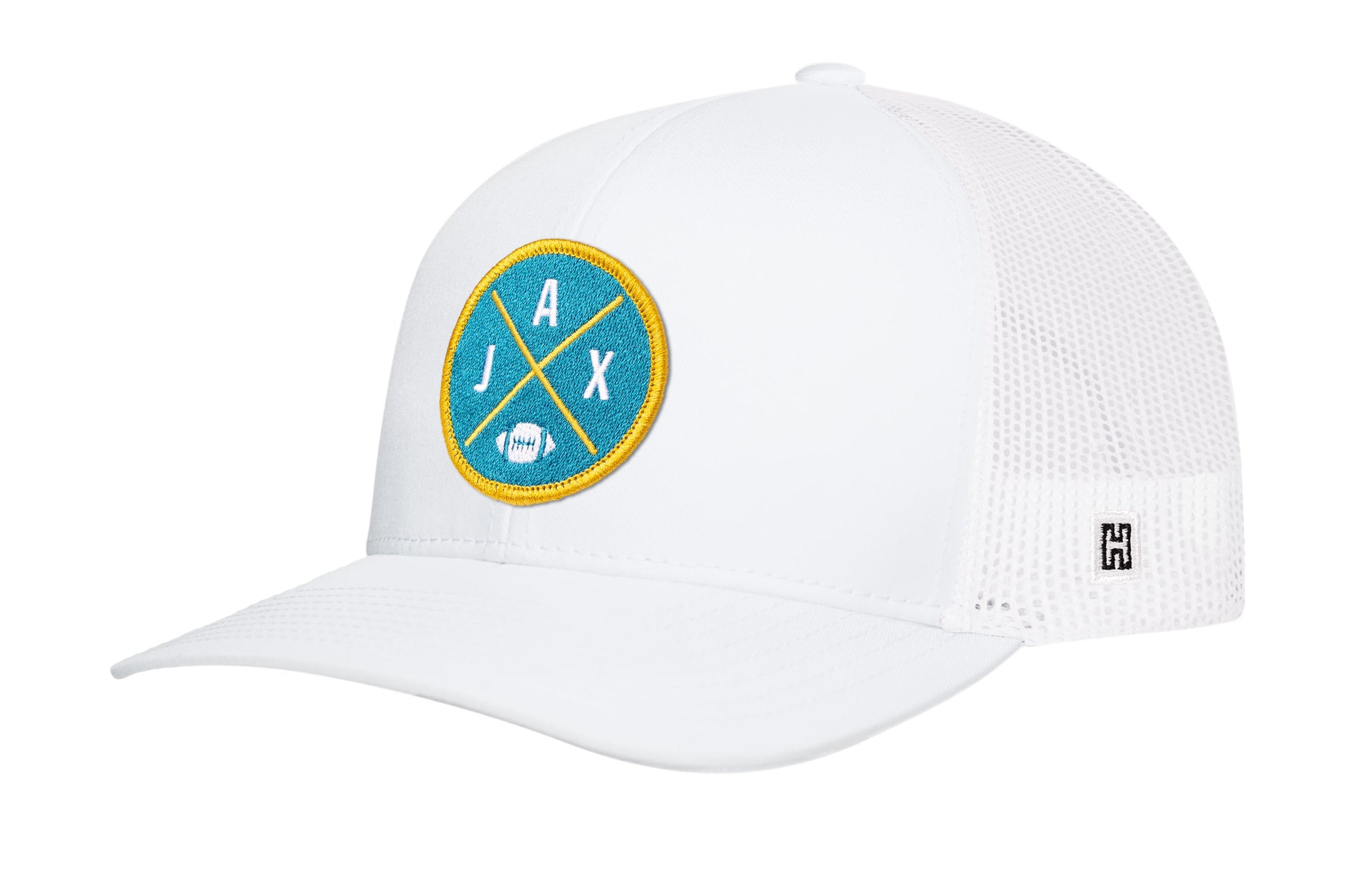 Jacksonville Trucker Hat  |  Black JAX X Football Snapback