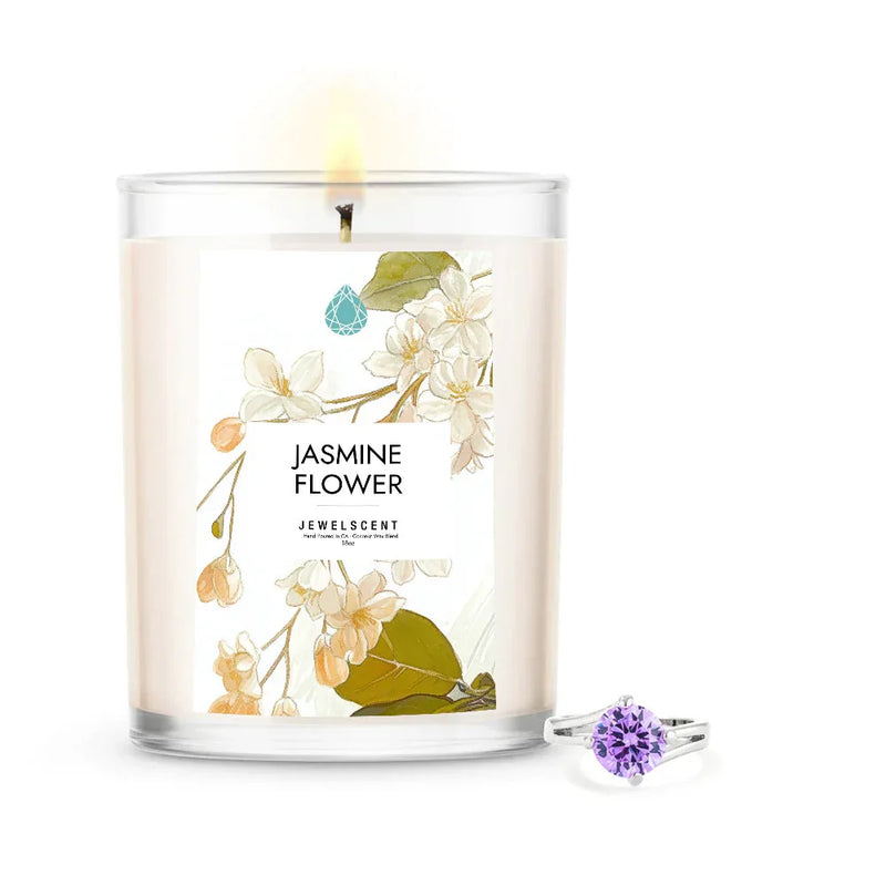 Jasmine Flower 18oz Home Jewelry Candle - BIG FRENCHIES
