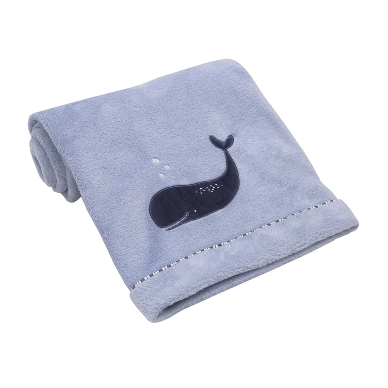 Seas The Day Blue Whale Super Soft Baby Blanket - BIG FRENCHIES